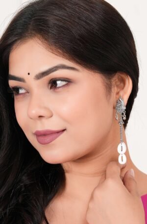 Women's Indo Western Teardrop Shaped Party Wear Ethnic Stud Earrings for Women -AZ838-OX-ER31