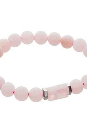 Rose Quartz Tumbler Bracelet for Women Men's Gifts - Protection Healing Crystal Bracelet - 8mm Gemstone Beaded Adjustable